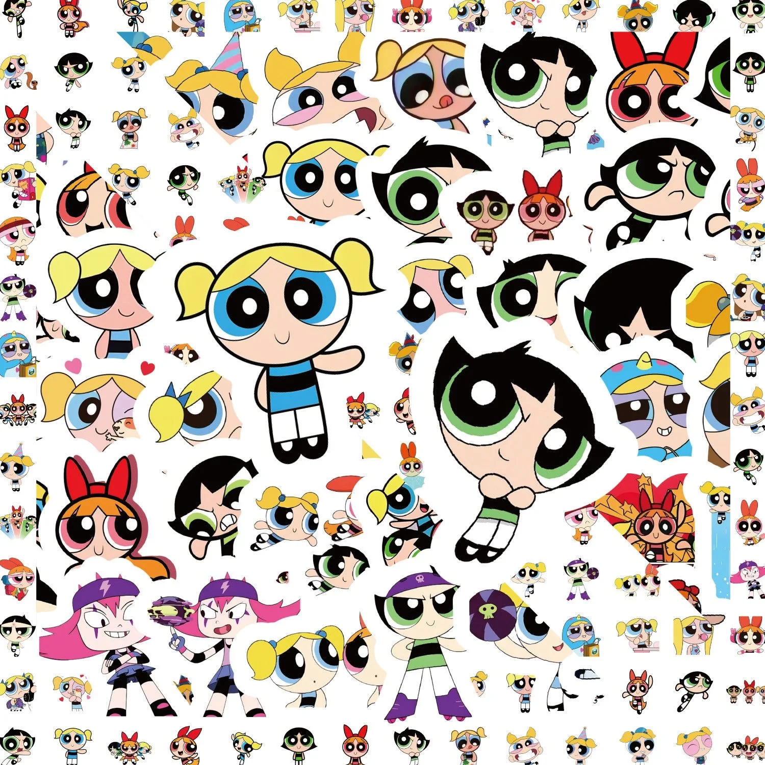 Kids Toys Bag - 100pcs Powerpuff Girls Stickers Cartoon Vinyl