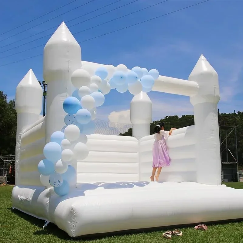 Kids Toys Rental - 3M/4M White/Black Inflatable Castle Bounce House