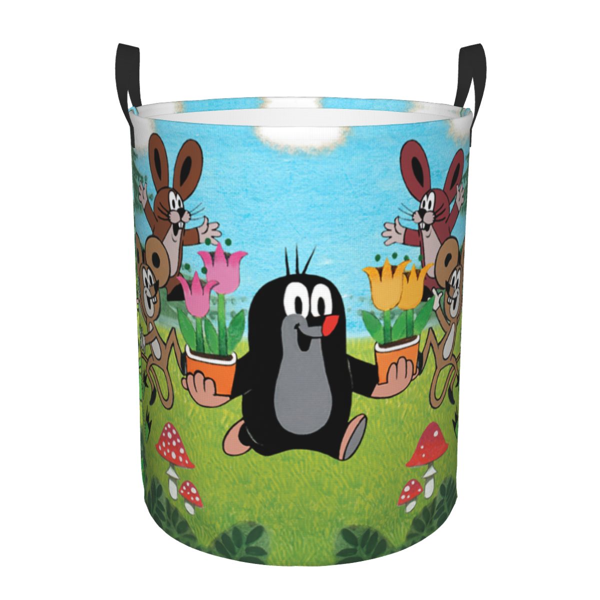 Kids Toys Basket - Happy Mole Laundry Basket Collapsible Cartoon