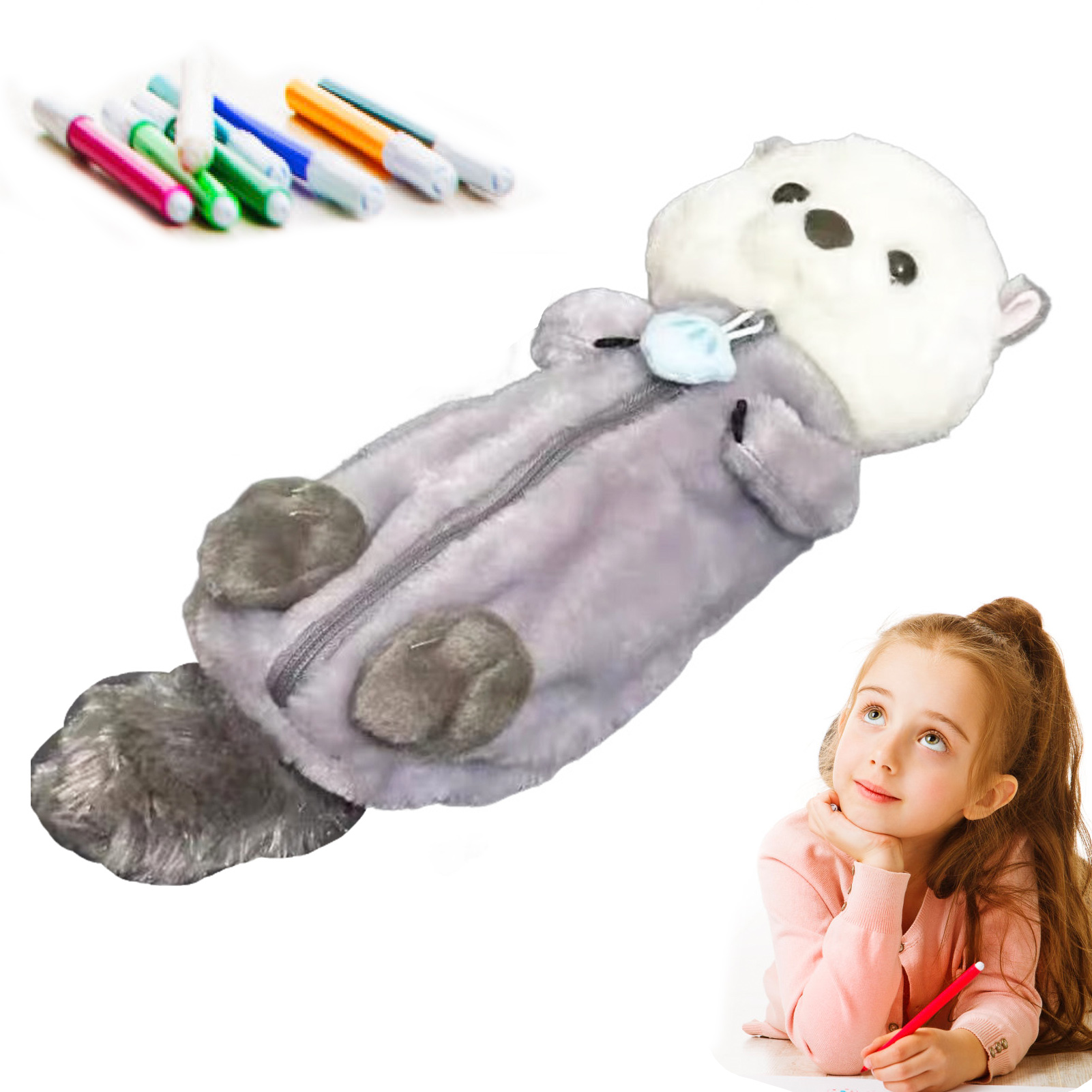 Kids Toys Bag - Creative Plush Toy Pencil Case Soft
