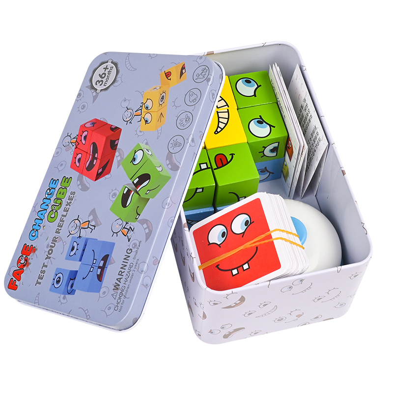 Wooden Blocks Stacking - Large Learning Educational Toy Set Cards