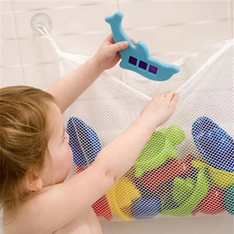 Kids Toys Basket - Baby Bathroom Mesh Bath Bag Kids