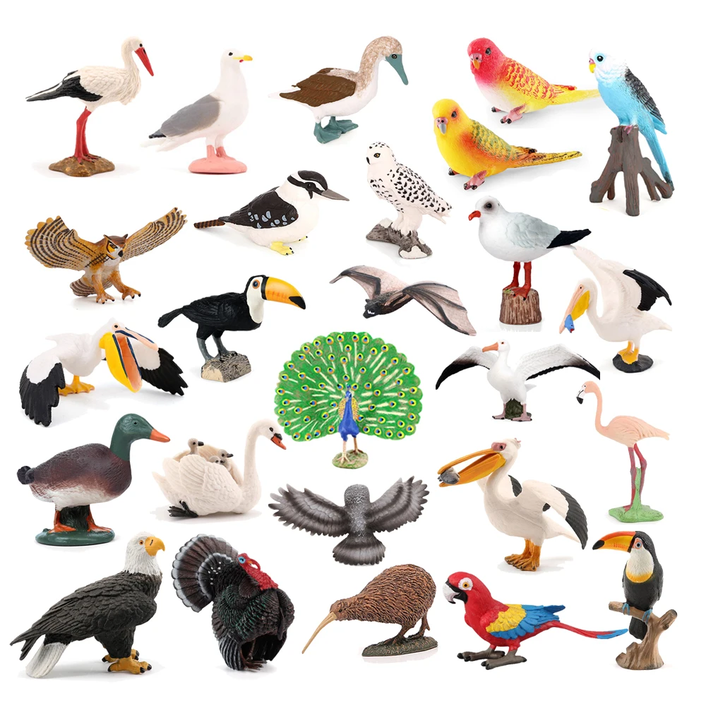 Kids Toys Under 200 - Kiwi Bird Jungle Animals Figures Peacock