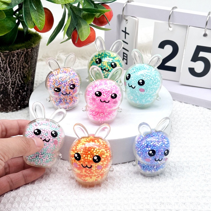 Kids Toys Basket - 3PCS Squishy Bunny Stress Balls with