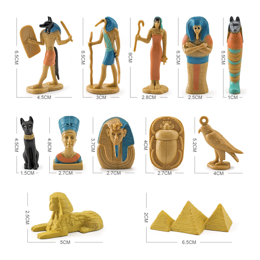 Kids Toys Under 200 - 12Pcs Ancient Egypt Figurine People Miniature