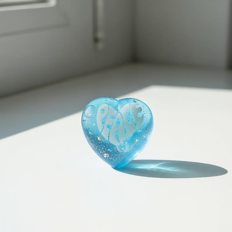 Kids Toys Quotes - Soft Glitter Heart Squeeze Toy Positive