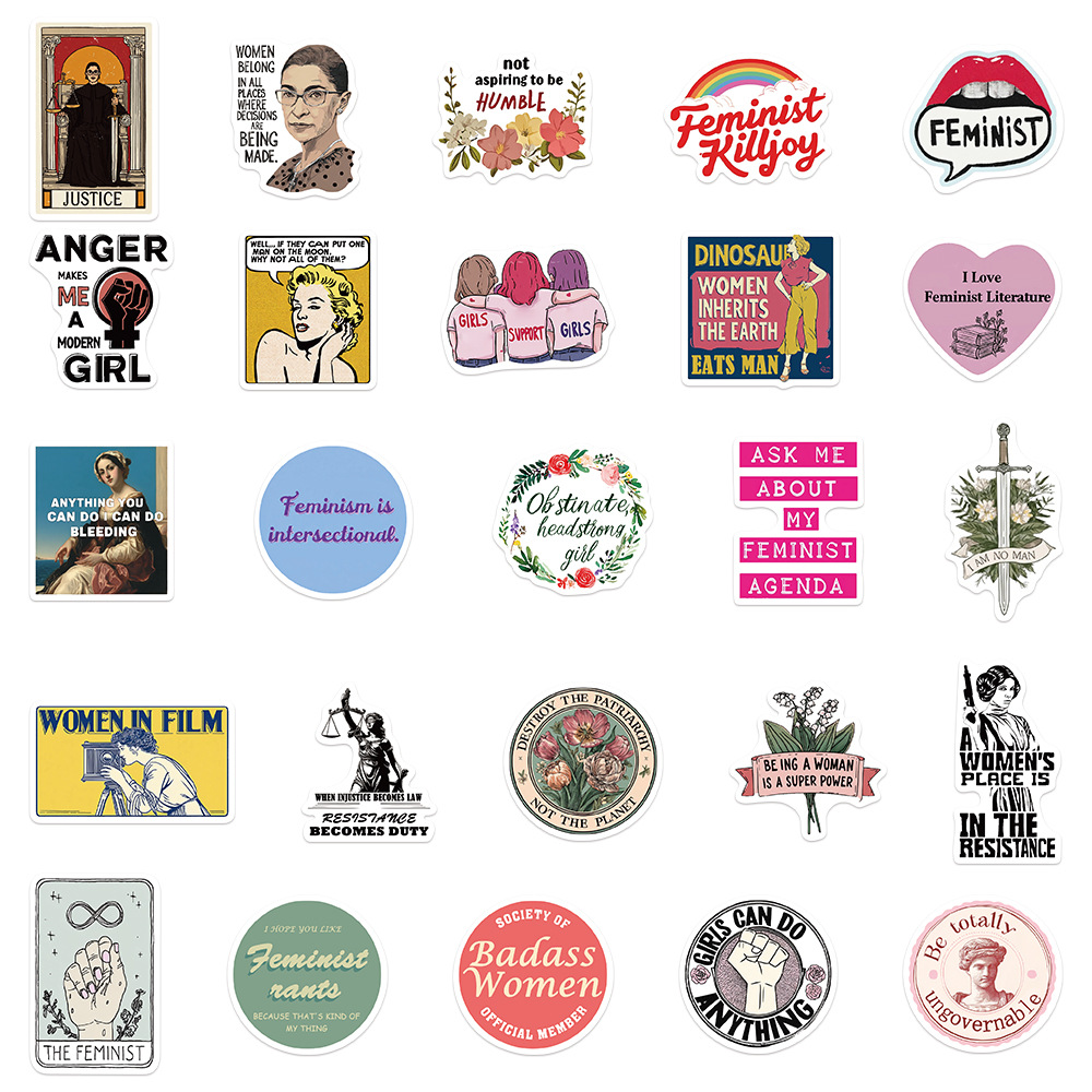 50PCS Feminist Girl Power Stic - Kids Toys Quotes 评论和价格