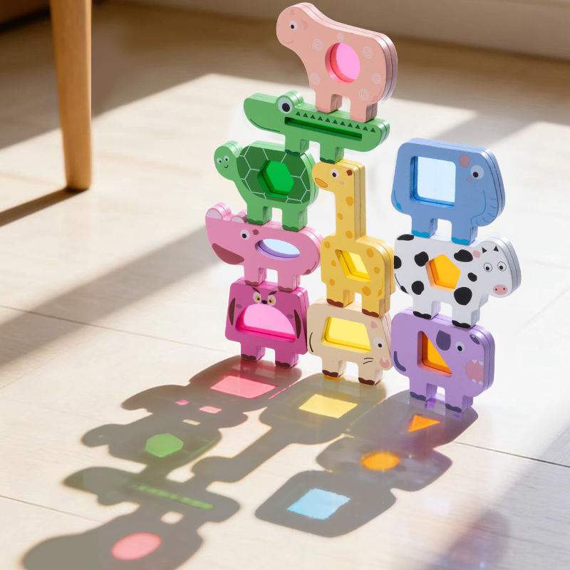 Wooden Animal Acrylic Stacking - Wooden Blocks Stacking 评论和价格