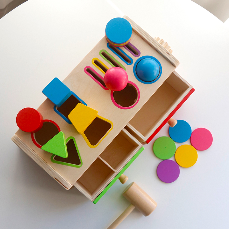 Montessori Wooden Sorting Stac - Kids Toys Drawers 评论和价格