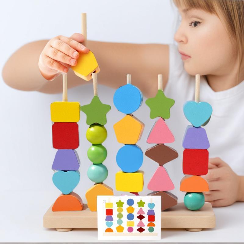 Early Learning Montessori Toys - Wooden Blocks Stacking 评论和价格