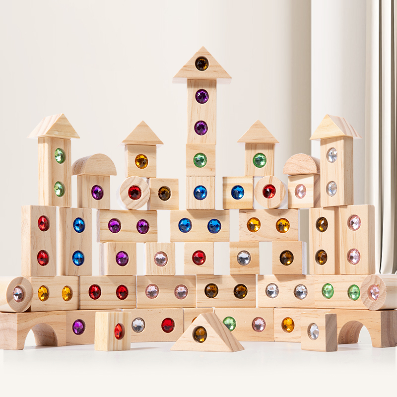 DIY Blocks Sparkling Acrylic T - Wooden Blocks Stacking 评论和价格