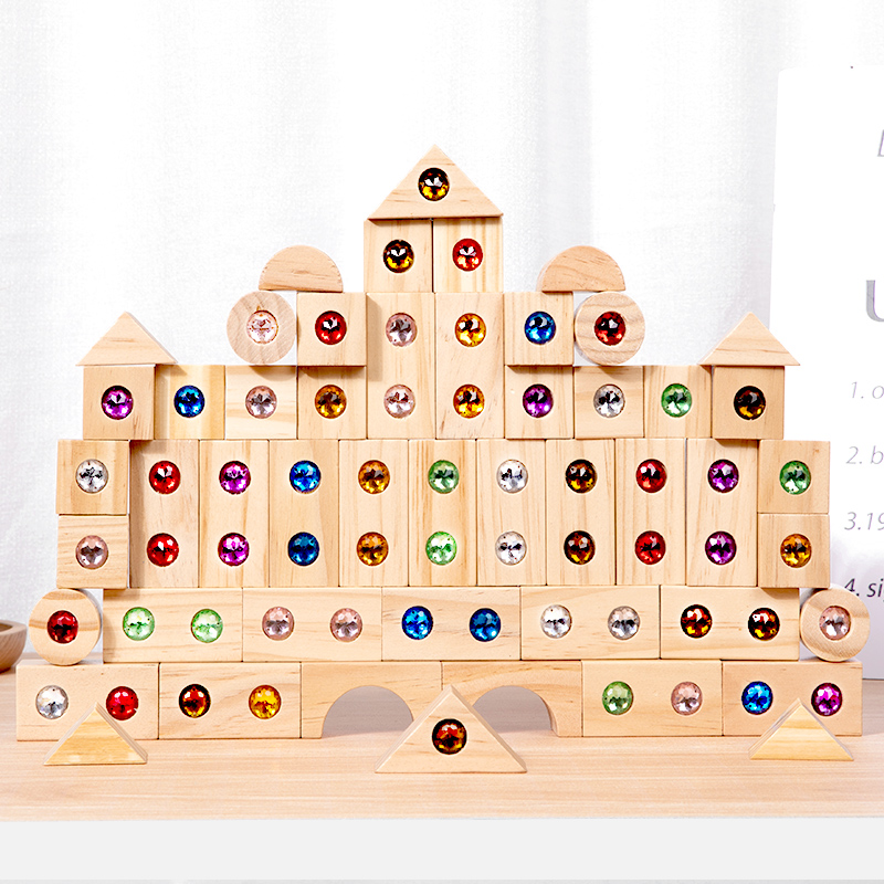 DIY Blocks Sparkling Acrylic T - Wooden Blocks Stacking 评论和价格