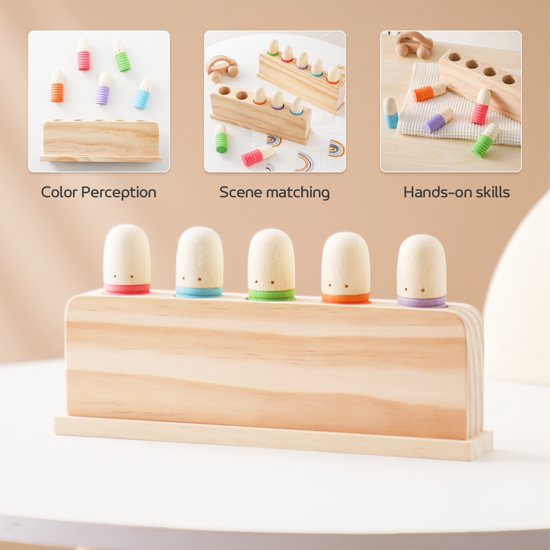 Montessori Toys Baby Wooden Bo - Wooden Blocks Stacking 评论和价格
