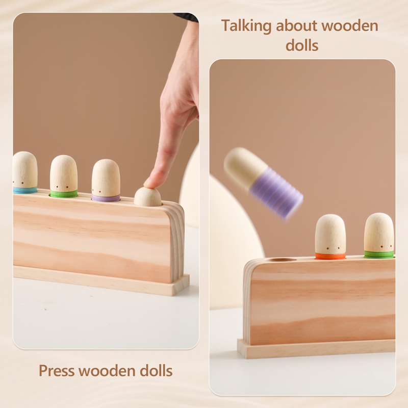 Montessori Toys Baby Wooden Bo - Wooden Blocks Stacking 评论和价格