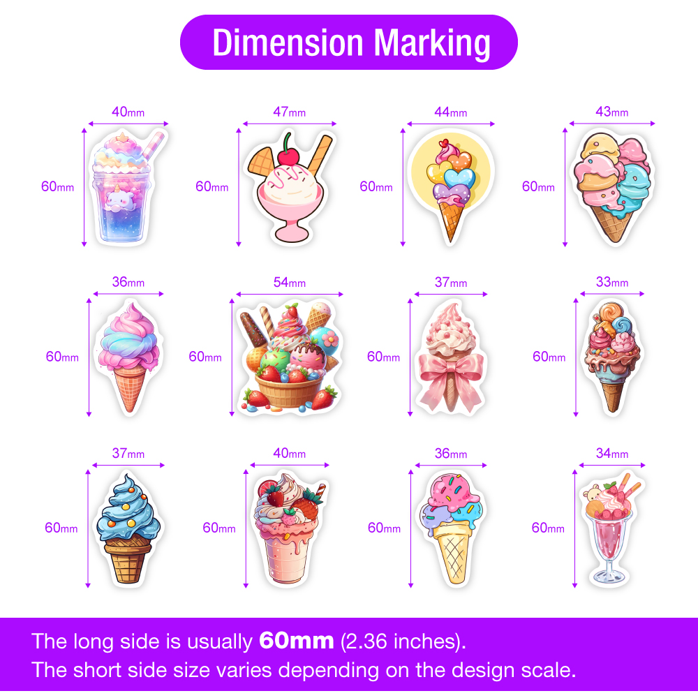 Summer Ice Cream Stickers Cool - Kids Toys Laptop 评论和价格