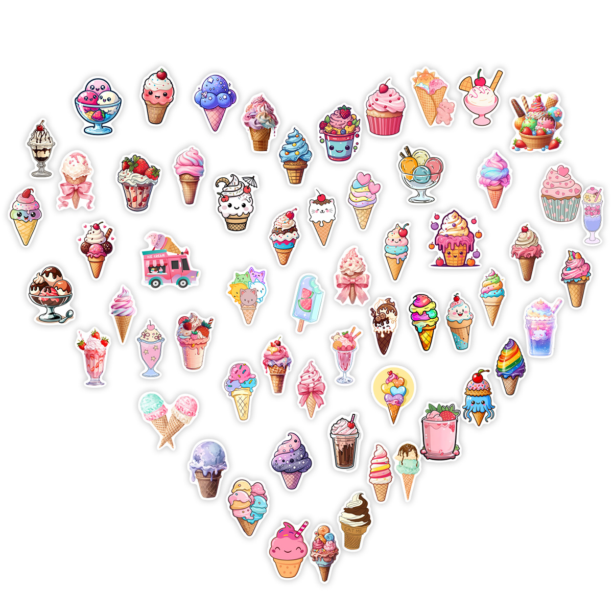 Summer Ice Cream Stickers Cool - Kids Toys Laptop 评论和价格