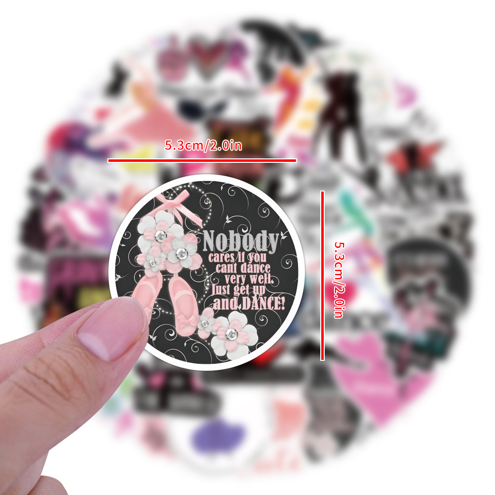 60PCS No RepeatDance Stickers  - Kids Toys Quotes 评论和价格