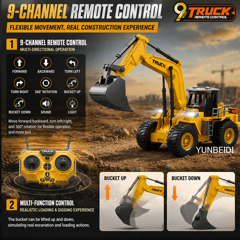 9 Channel RC Excavator Truck 2 - Kids' Toys Channel 评论和价格