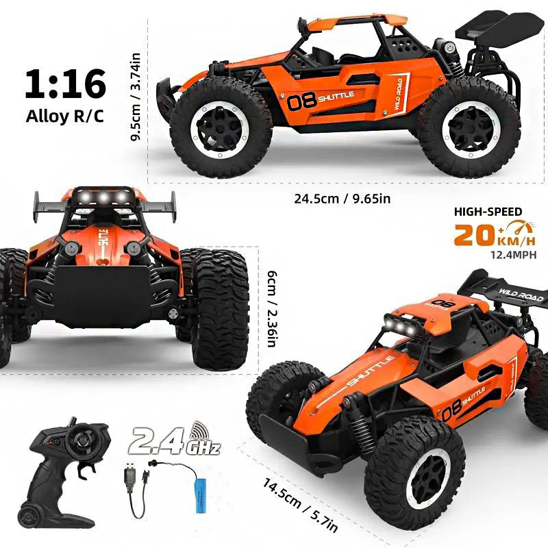 1:16 High-Speed RC Car 2.4G 20 - Kids' Toys Channel 评论和价格