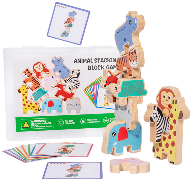 Wooden Animal Stacking Blocks  - Wooden Blocks Stacking 评论和价格