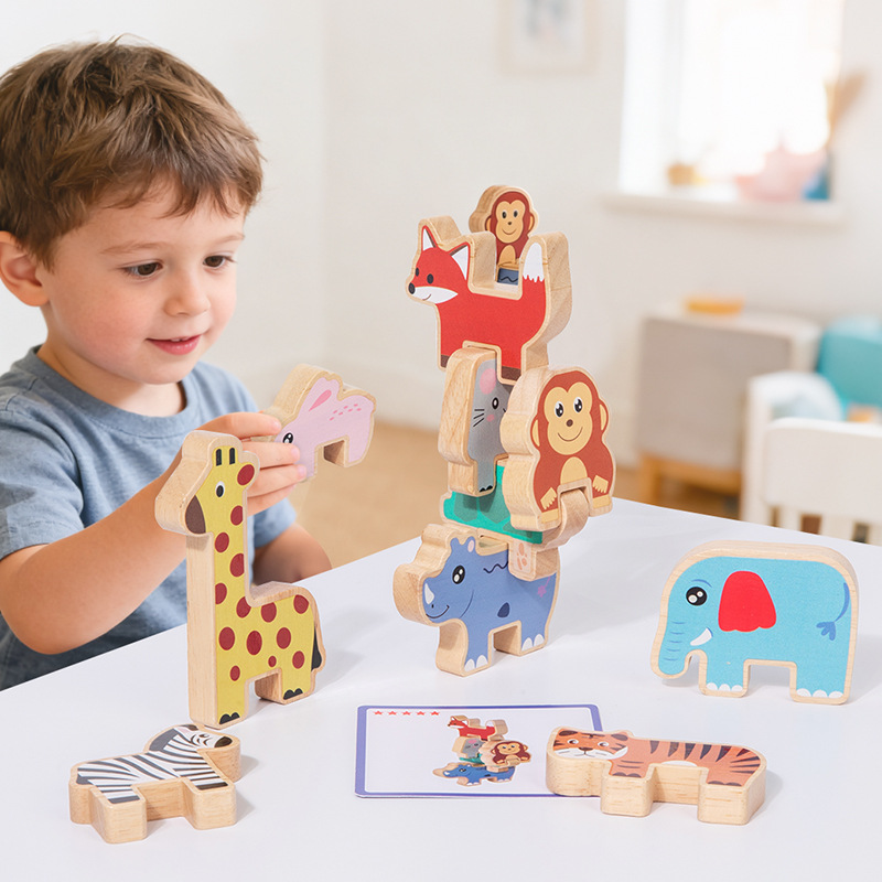 Wooden Animal Stacking Blocks  - Wooden Blocks Stacking 评论和价格