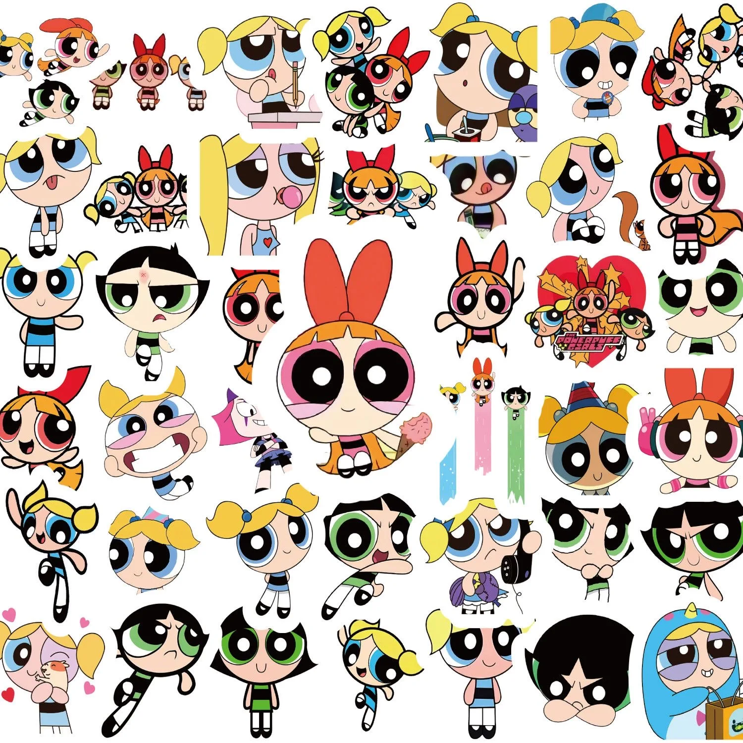 100pcs Powerpuff Girls Sticker - Kids Toys Bag 评论和价格