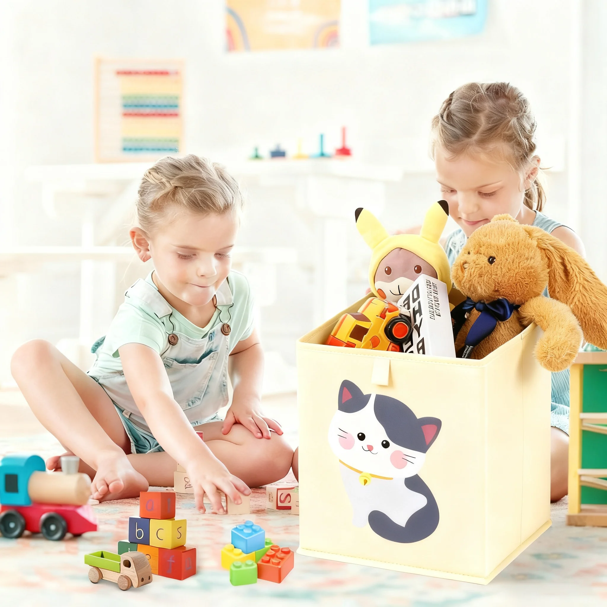 Cartoon Foldable Storage Box C - Kids Toys Basket 评论和价格