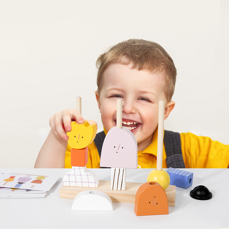 Montessori 3D Wooden Creative  - Wooden Blocks Stacking 评论和价格