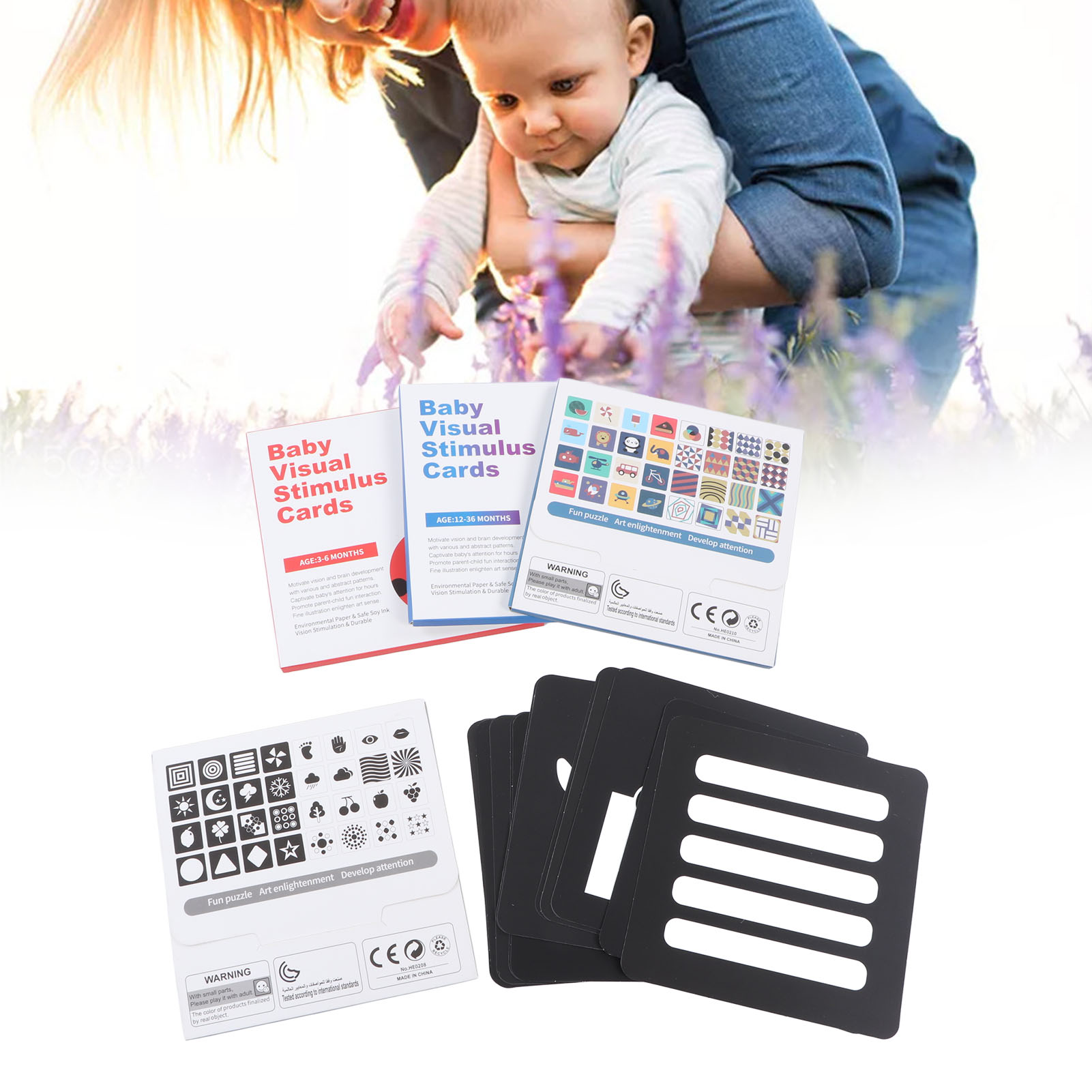 ZK40 64pcs High Contrast Baby  - Educational Flash Card 评论和价格