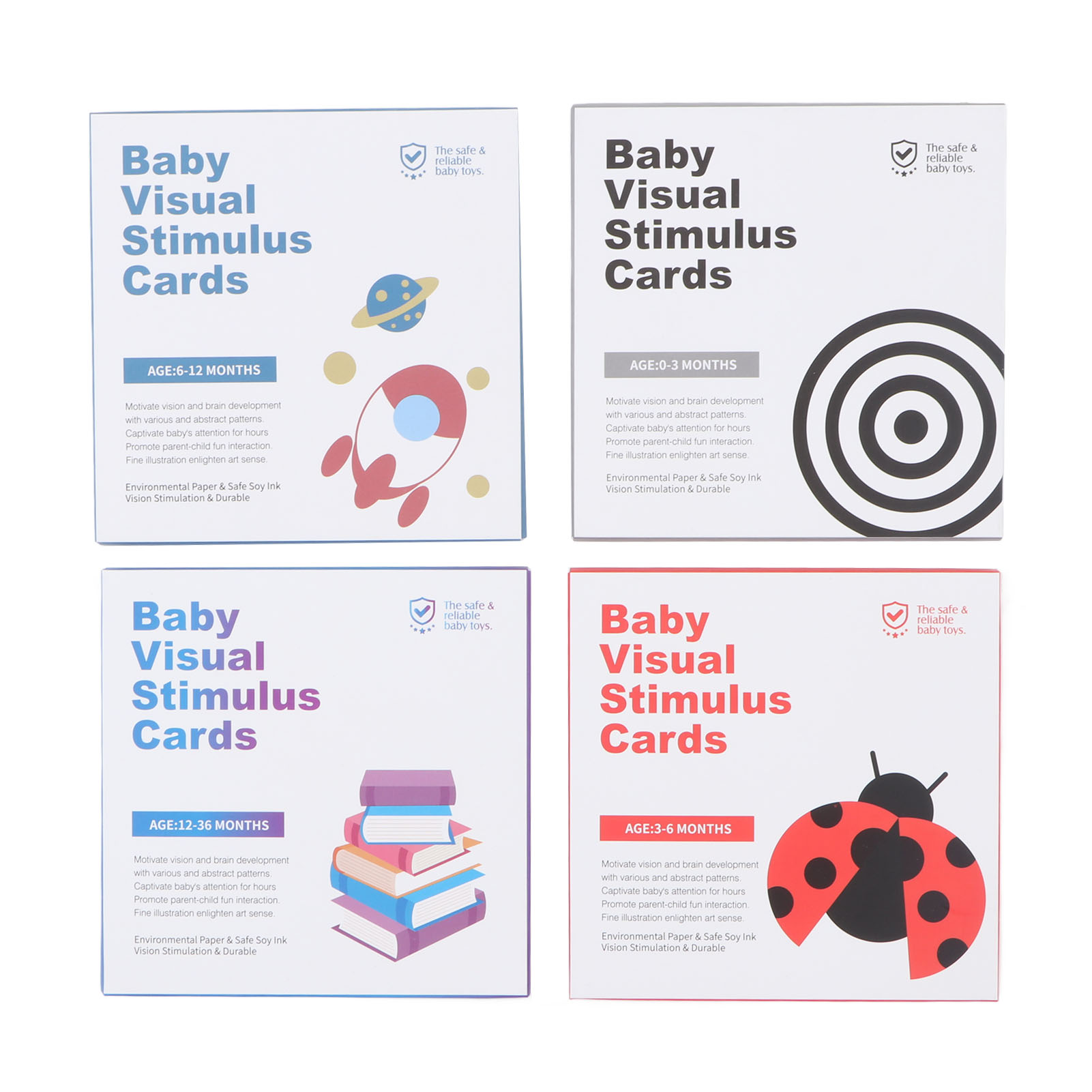 ZK40 64pcs High Contrast Baby  - Educational Flash Card 评论和价格