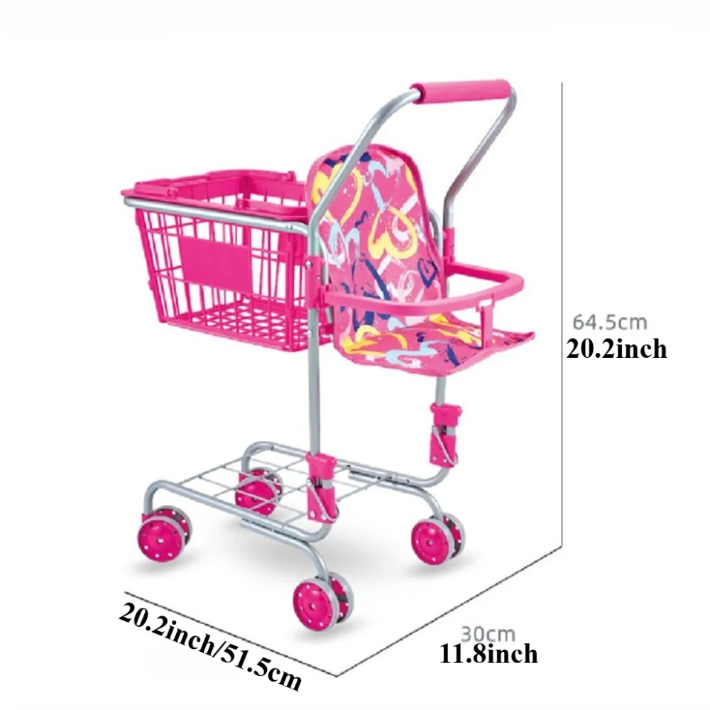 Baby Doll Shopping Cart for Gi - Kids Toys Basket 评论和价格