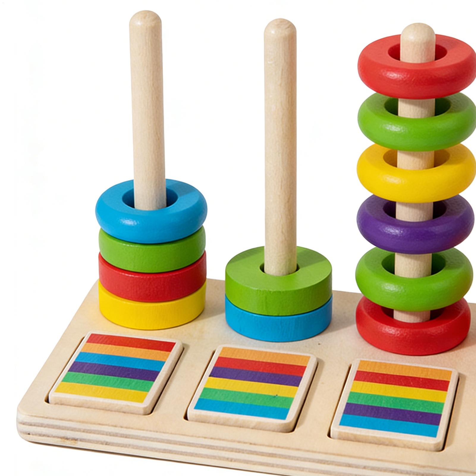Wooden Stacking Toys Education - Wooden Blocks Stacking 评论和价格