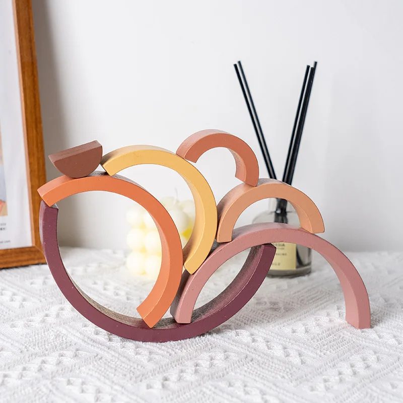 Arch Bridge Rainbow Wooden Bui - Wooden Blocks Stacking 评论和价格