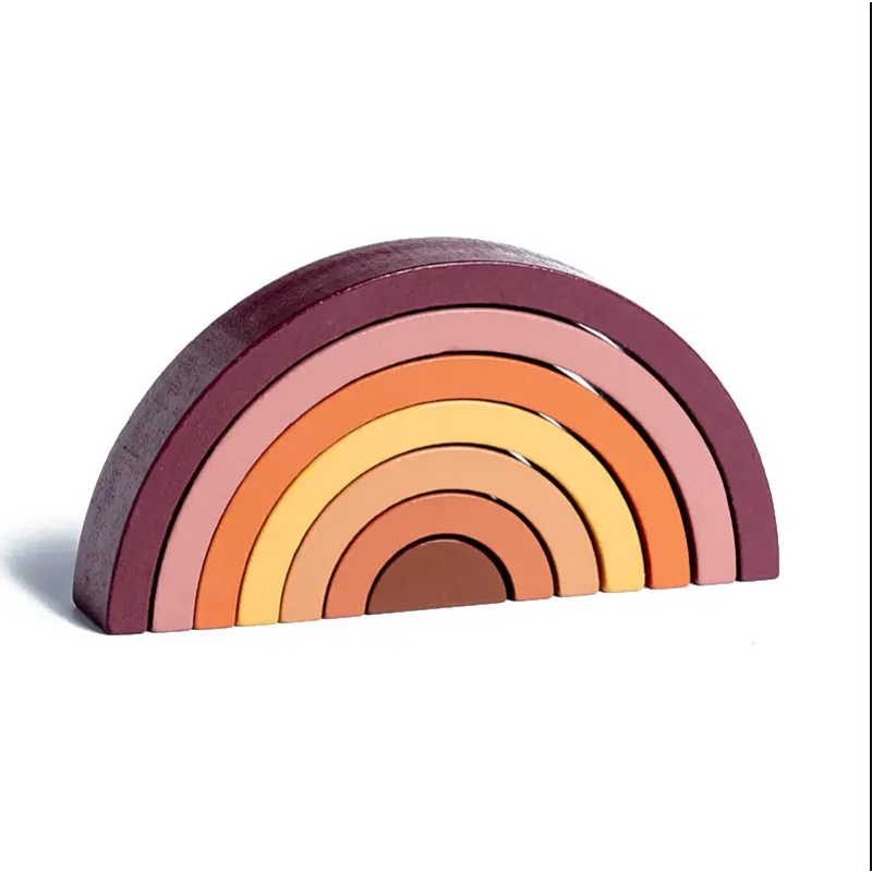 Arch Bridge Rainbow Wooden Bui - Wooden Blocks Stacking 评论和价格