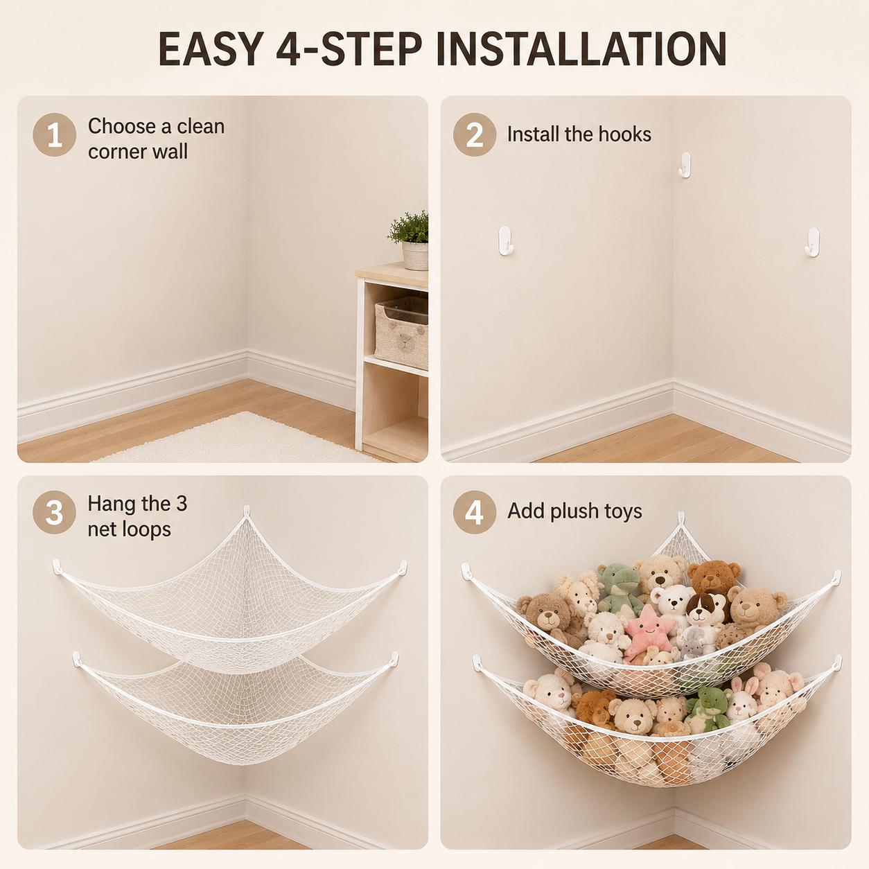 Mesh Toy Storage Hammock Hangi - Kids Toys Kids Toys 评论和价格