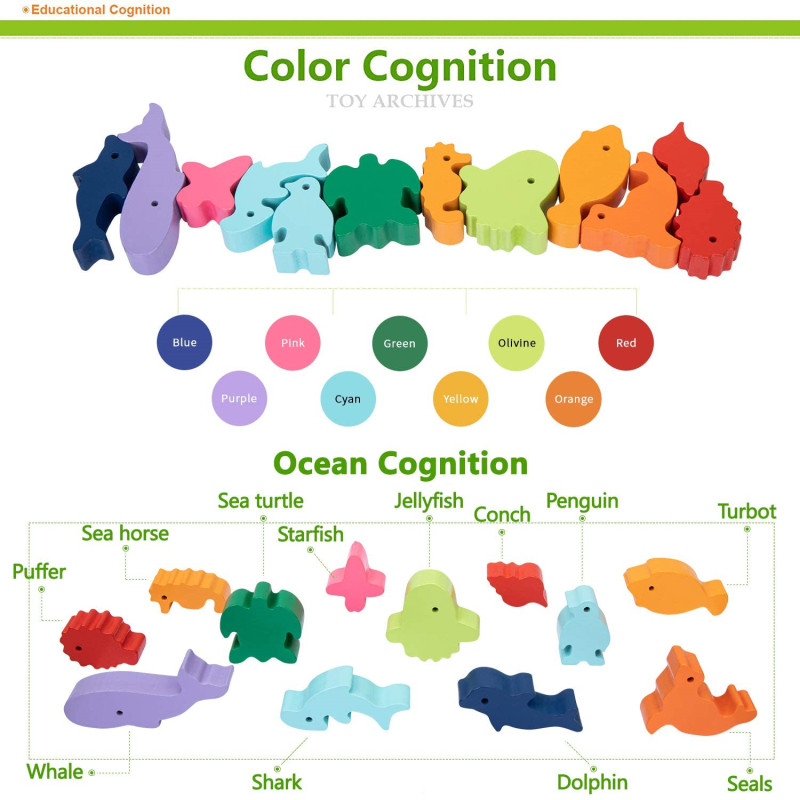 New Children Montessori Wooden - Wooden Blocks Stacking 评论和价格
