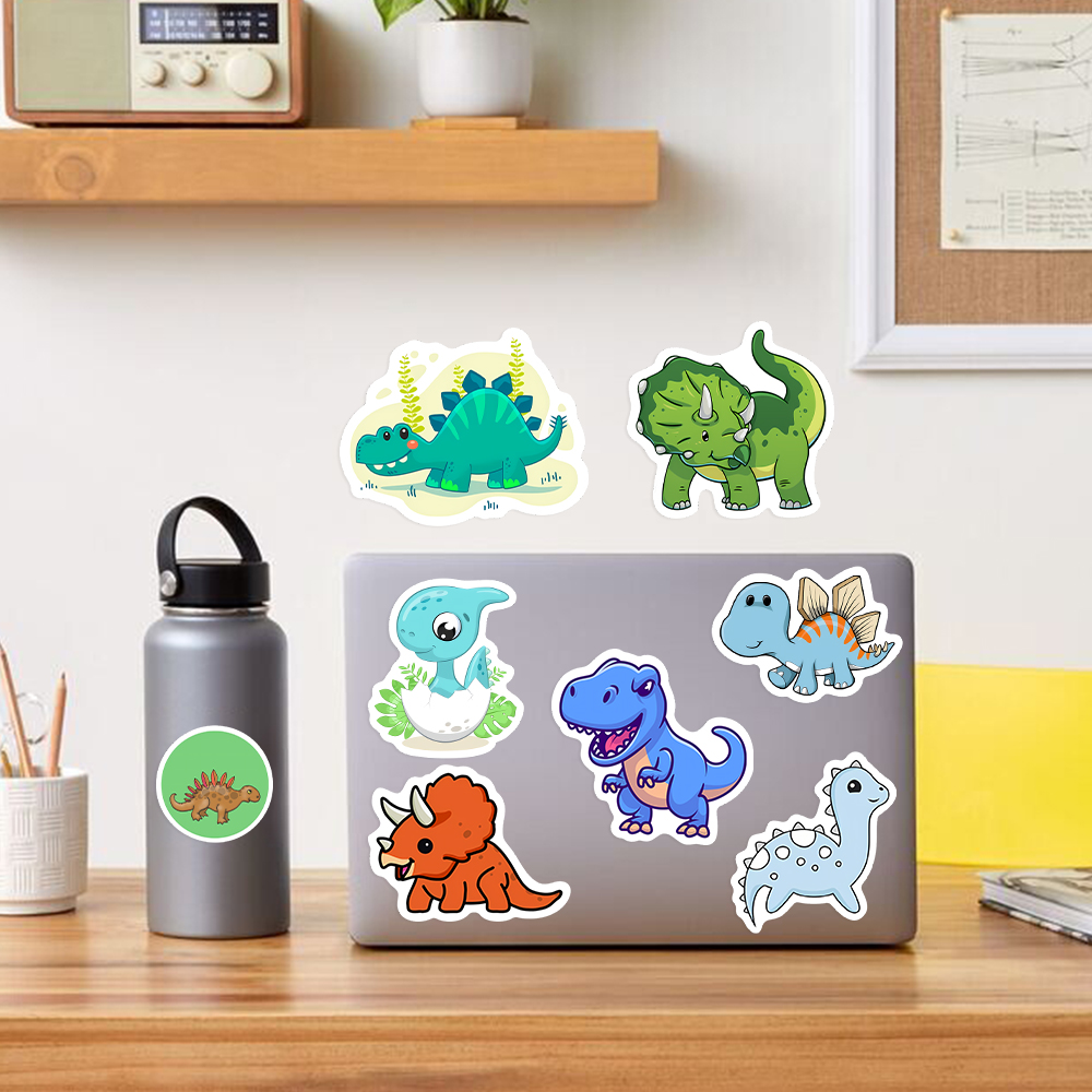 Cute Lovely dinosaur Stickers  - Kids Toys Laptop 评论和价格