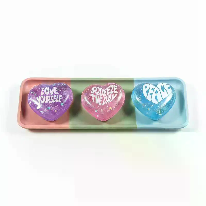 Soft Glitter Heart Squeeze Toy - Kids Toys Quotes 评论和价格