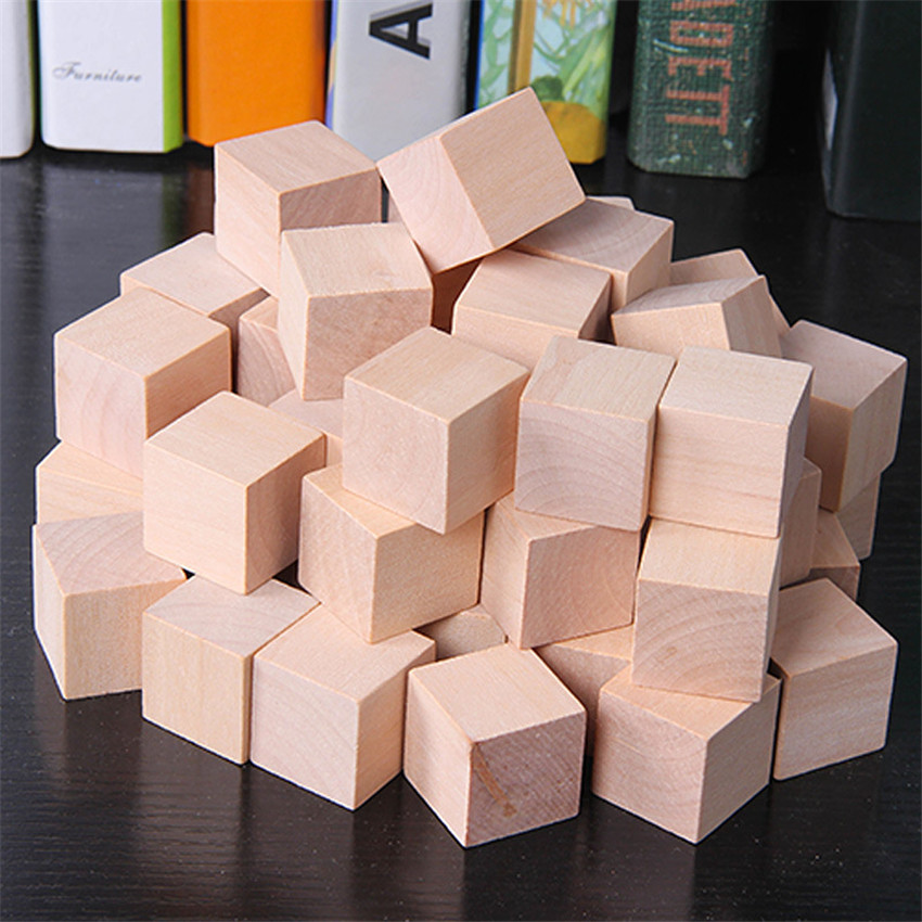 30Pcs/lot 2X2CM Wooden Colorfu - Wooden Blocks Stacking 评论和价格