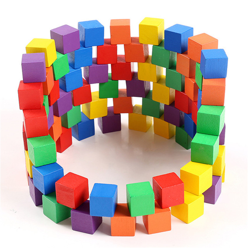 30Pcs/lot 2X2CM Wooden Colorfu - Wooden Blocks Stacking 评论和价格