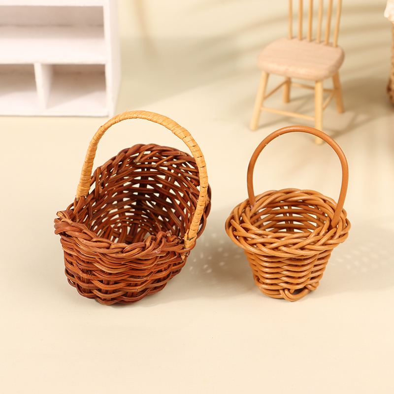 *1Pc new Doll House Accessorie - Kids Toys Basket 评论和价格