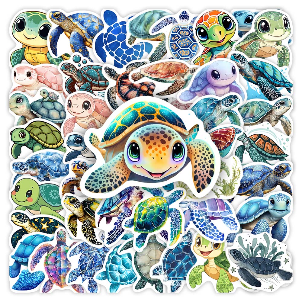 Watercolor Sea Turtle Stickers - Kids Toys Laptop 评论和价格