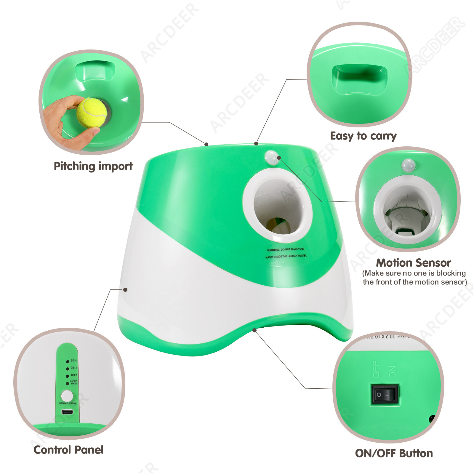 Rechargable Automatic Ball Lau - Catapult Launcher Toy 评论和价格