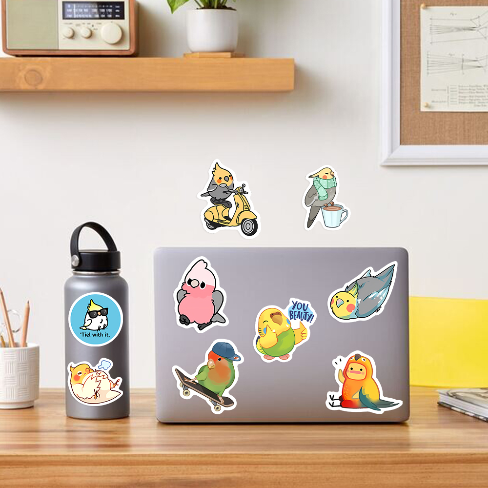 Cute Cartoon Parrot Stickers B - Kids Toys Laptop 评论和价格
