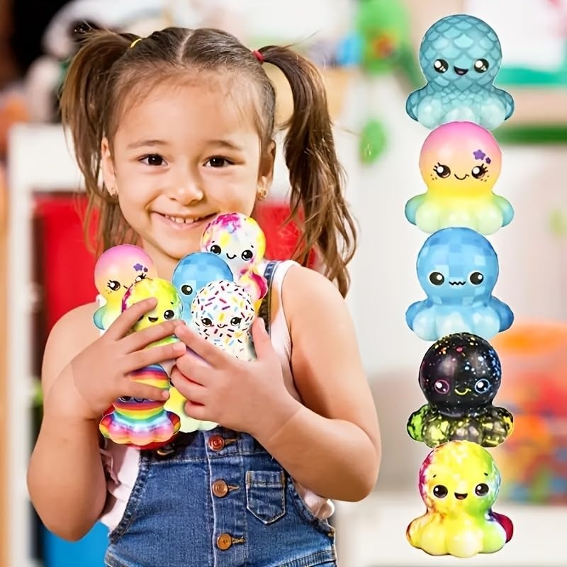 6/12PCS Octopus Slow Squishy T - Kids Toys Basket 评论和价格
