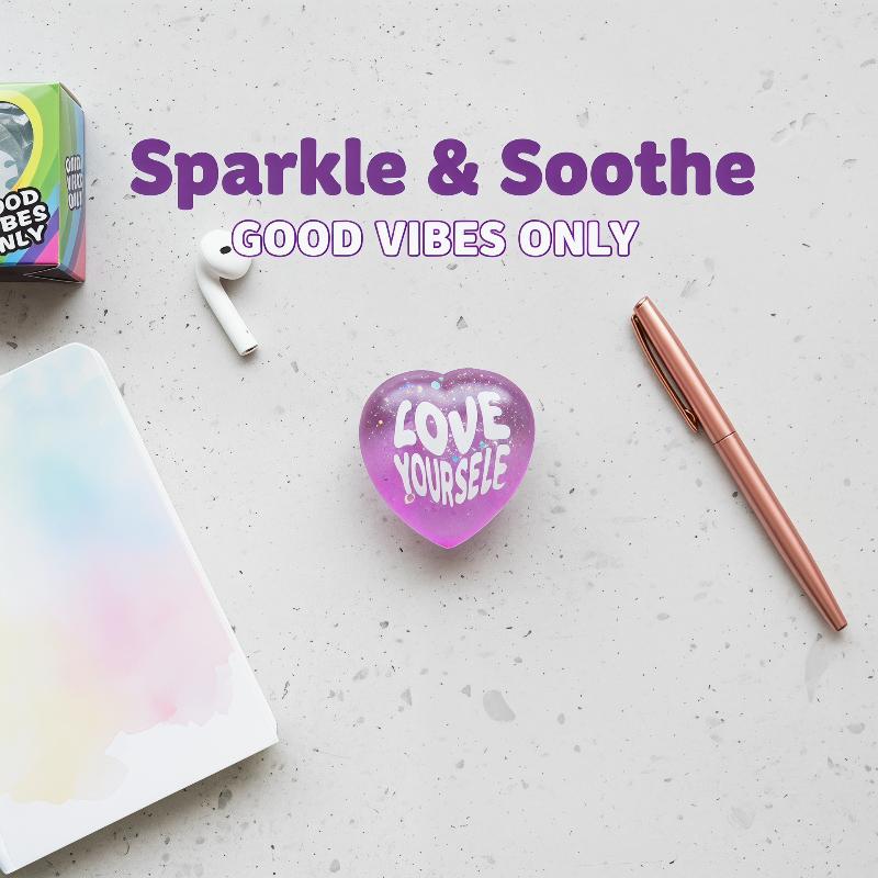 Soft Glitter Heart Squeeze Toy - Kids Toys Quotes 评论和价格
