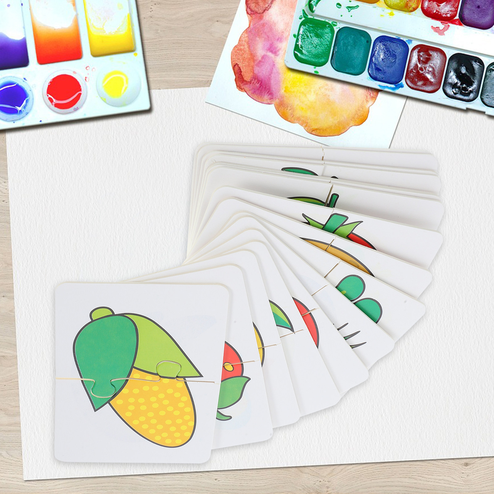 1Set Fruit Vegetable Card Set  - Educational Flash Card 评论和价格