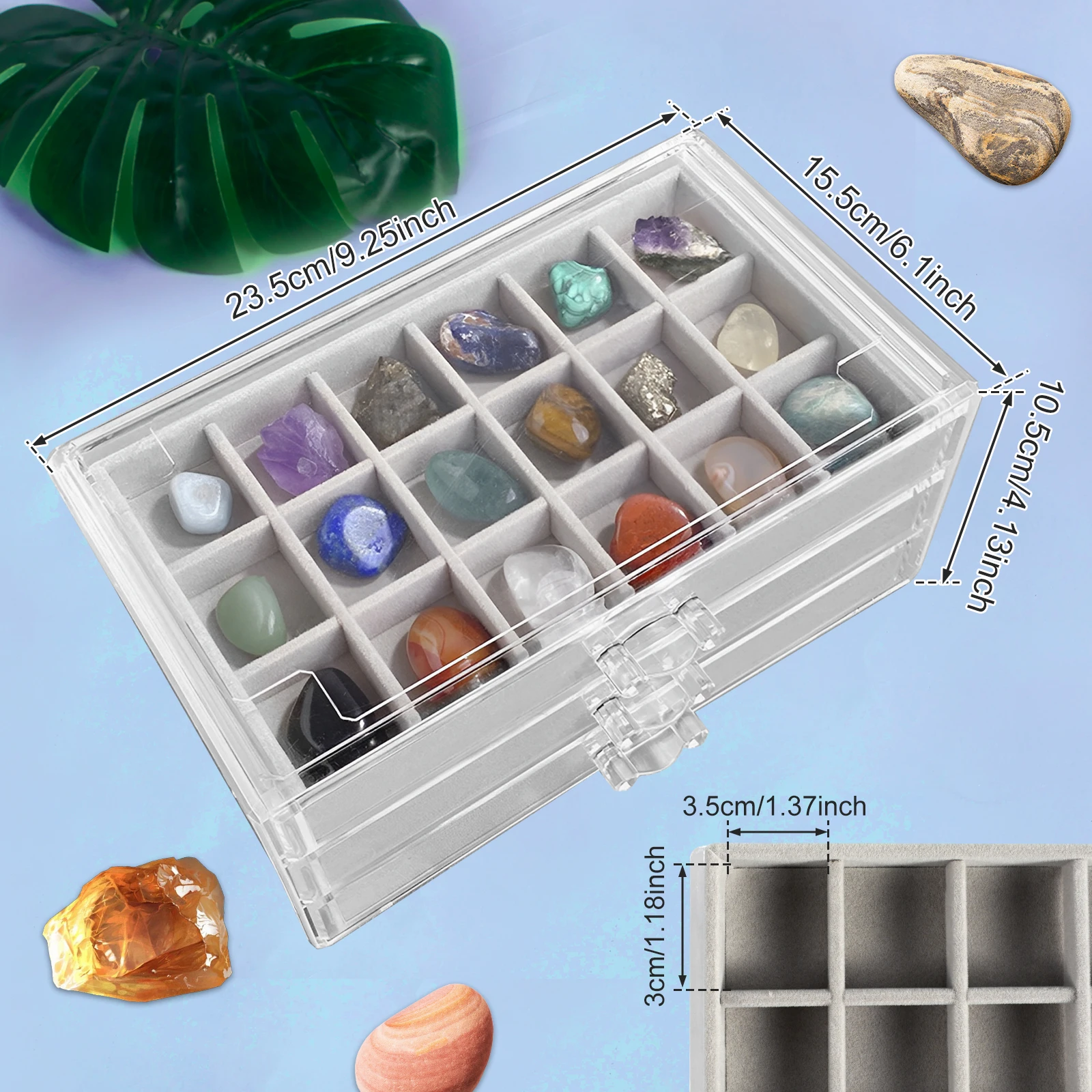 Rock Display Case 3 Drawers Ro - Kids Toys Drawers 评论和价格