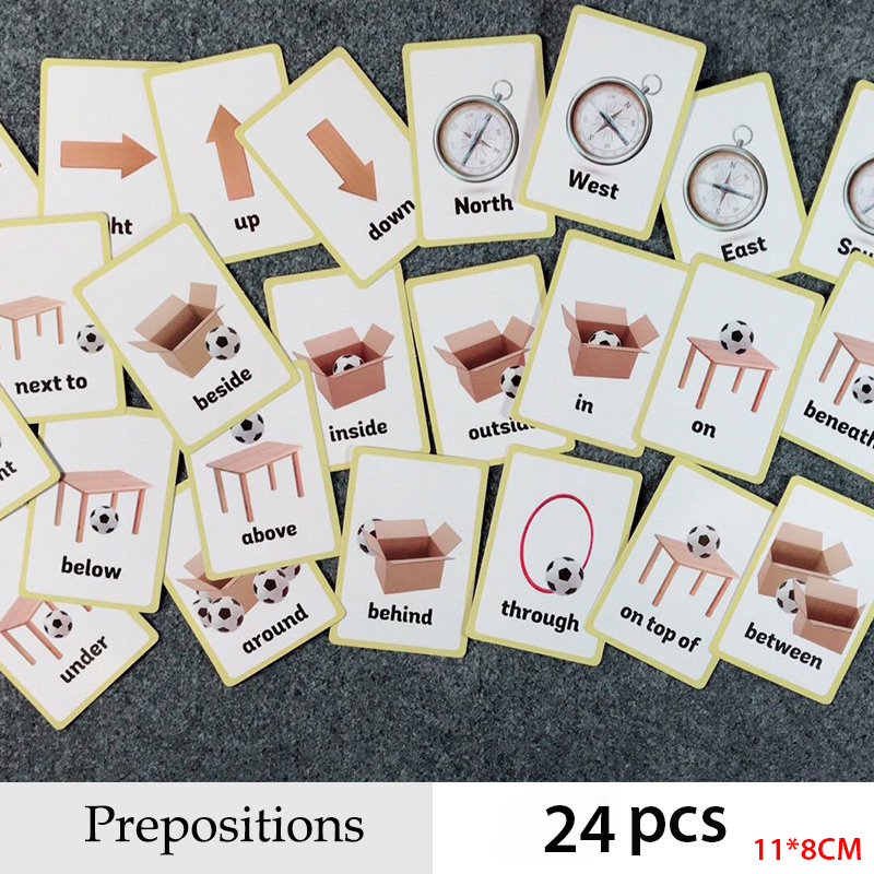 Prepositions and Gestures Seri - Educational Flash Card 评论和价格